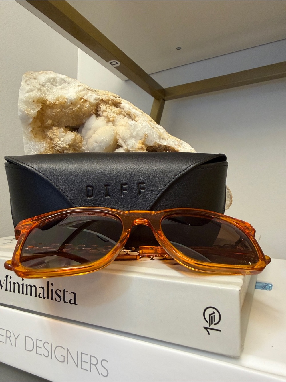 Diff Chance Sunglasses In Orange Acetate - Picture 9 of 11
